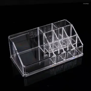 Storage Boxes 9 Grid Acrylic Makeup Organizer Box Cosmetic Lipstick Jewelry Case Holder Display Stand Make