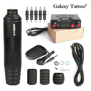 Tattoo Guns Kits Professional Machine Kit Complete Rotary Pen Digital LED Power Supply Pedal With Cartidge Needles Permanent Makeup