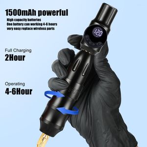 Dövme Tabancalar Kitleri Kablosuz Makine Kalemi Kiti Rotary Seti RCA Jack ile DC001 Mini LED Güç Kaynağı Sanat Gövdesi için Kalıcı Makyaj