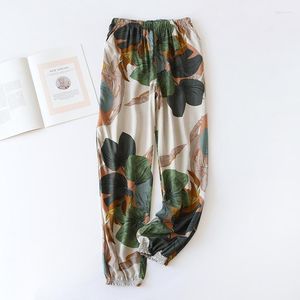 Женская одежда для сна Viscose Pants Sleep Bottoms Canual Print Flow