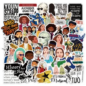 50st Hamilton Musical Stickers Lin-Manuel Miranda Graffiti Kids Toy Skateboard Car Motorcykel Cykel klisterm￤rke Dekaler Partise