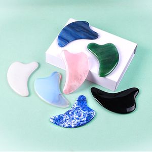 Massageador multifuncional Custom Gua Sha Sha Ferramenta Natural Rose Quartz Massagem Pedra Ferramentas de Cuidados de Saúde do Corpo Ferramentas de Acupuntura Remofamento para a pele