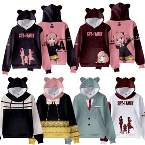 Hoodies moletons bebês meninos meninas espião x família inverno primavera outono crianças moletom com capuz comprimento suéter de suéter crianças roupas 230209