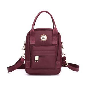 Mini borsa a tracolla in nylon solido da donna casual alla moda