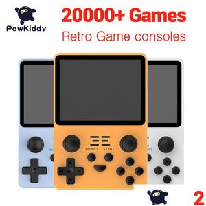 Portabla spelspelare Powkiddy RGB20S Retro Console Open CE -system 3.5 tum IPS SN -handhållen video med 15000 S 221104 Drop Delivery G Dhngg