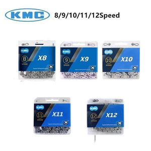 s KMC X8 X9 X10 X11 X12 MTB Bicycle 6/7/8/9/10/11/12 Speed Road Mountain Bikes Chain with Magic Button for SHIMANO/ 0210