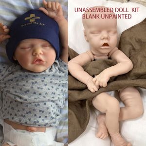 Dolls 17 Inches Twin A/ B Reborn Baby Kits Lifelike Vinyl Silicone Unpainted Unfinished Parts LOL Christmas Gift Dolls For Girl 230210