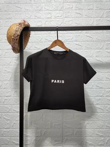 여자 셔츠 브랜드 디자이너 파리 의류 여성 티셔츠 크롭 티 디자이너 옷 tshirt면 짧은 슬리브 편지 인쇄 패션 여름 미국 크기 W5Z6