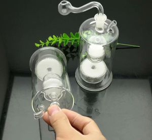 Rury palenia Super-silne podwójne piasek rdzeń filtr Glass Kettle Hurtownia Szklane Bongs Bongs Olej Burner Glass Rury wodne Ramówki olejne Palenie