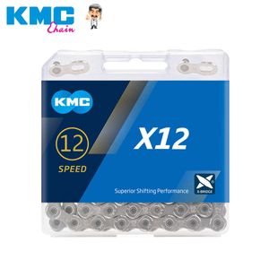 KMC x12 12 Speed ​​MTB rower Srebrny czarny złoty rower 126 Linki Obecne łańcuchy 12V z magicznym przyciskiem dla Shimano 0210