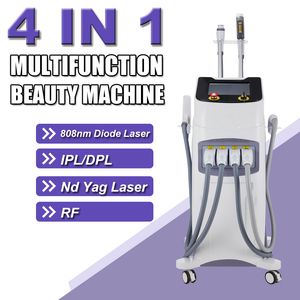 IPL Hårborttagningsmaskin 808nm Diode Laser ND YAG Laser Tattoo Pigment Remover RF Multifunktion Beauty Skin Rejuvenation Equipment Salon Hemanvändning