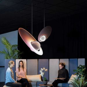 Światła Nowe LED Kolorowe światło wisiorek do sypialni jadalnia kawiarnia hotel impreza akrylowa pułap żyrandola oświetlenia 0209