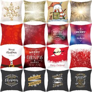 Pillow Christmas Decoration Cover Snow Pattern Pillowcase 45x45 Living Room Sofa