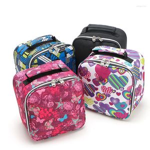 Set di stoviglie Piccola borsa termica per il pranzo Bento Zipper Cooler Cube 4L Borsa per bambini stampata impermeabile per picnic TS2