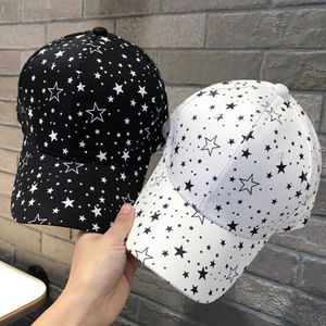 Boll Caps 2021 Spring and Summer New Baseball Cap Men and Women Snapback Niche Korean Fashion Trend Starry Striped Sunshade Cap G230209