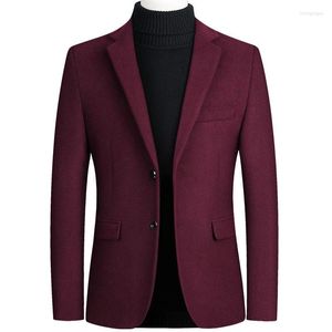Męskie garnitury Men Cashmere Blazers Jackets Coats Business Casual Suit Jakość mężczyzny Slim Fit 4x