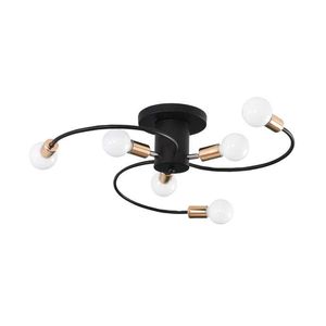 Luci da soffitto vintage E27 6 testa in ferro nero / bianco / oro Lampada da illuminazione per interni per soggiorno camera da letto Lampadario retrò a LED 0209