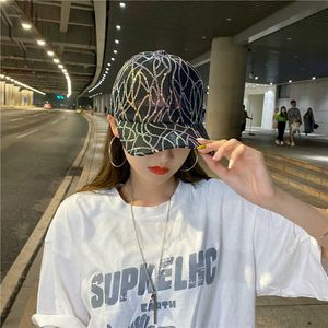 Boll Caps Summer Lace Sequin Baseball Caps Women Dreatble Mesh Floral Hat Gorras Summer Cap Snapback Hip Hop Kvinnlig Visor Cap Bones G230209