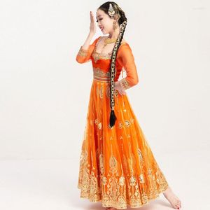 Ethnische Kleidung, handgefertigt, hochwertige Indien-Pakistan-Saris für Damen, Salwar Kameez, Tanz-Performance-Kleid, wunderschöne bestickte Sets