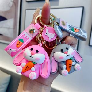 Easter Party Promotion Gifts Rabbit Bunny Carrot Shaped Kids Girls Keychain Spring Event Present