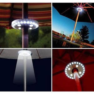 Nattljus uteplats paraply lampan 28 led pollampa 4 x batteri som drivs för utomhusparaplyer eller camping tiotals