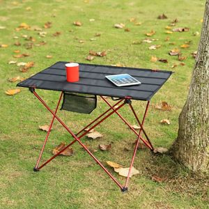 Móveis de acampamento Mesa dobrável ao ar livre mesa de acampamento portátil para Ultralight Beach Aluminum Highbing Pisques Picnic Tabelas 230210