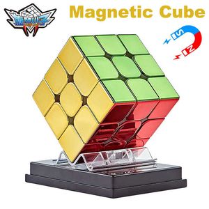 Bath Toys Cyclone Boys Plating 3x3x3 Magnetic Magic Cube Rubick 3x3 2x2 Professional Speed Puzzle 33 22 Children's Fidget Toy Rubix CuboJ230210