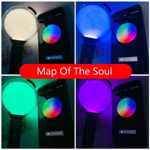 LED Işık Çubukları Kpop Ordu Bomba Lightstick Ver.3 Ver.4 Bluetooth PO Kartları ile Soul Concer Lightstick'in Özel Baskı Semap Fan Hediyeleri 230210