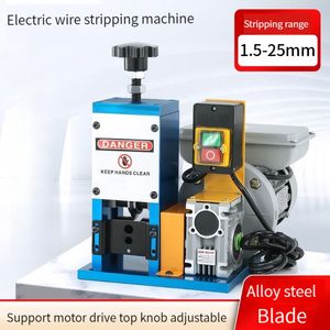 180W Powered Electric Wire Stripping Machine Metal 1.5-25mm Aluminum Alloy Cable Wire Stripper 220V/110V For Scrap Copper Recycling