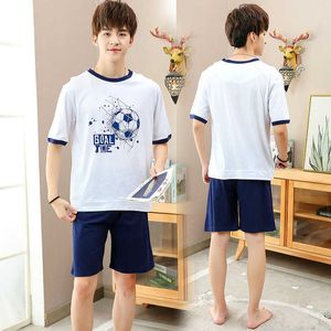 Clothing Sets Boys Fashion Summer Pajamas Sets ShortSleeved Shorts Two Pieces Suit Casual Sport Suit Kids Clothes Sweatsuit For Teens Boys W230210