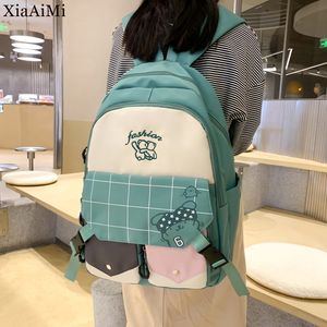 Skolväska söta ryggsäckar bär kvinnliga studentflickor modebok ryggsäck preppy kawaii resor för damer 230210