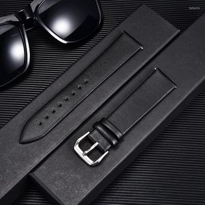 Watch Bands Ultra Thin Soft Strap 8mm 10mm 12mm 14mm 16mm 18mm 20mm 22mm Genuine Leather Black Brown Red Pink Straps Watchband