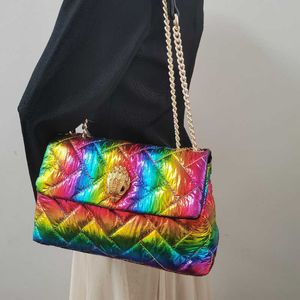 In demand Shoulder Bags Eagle Head Designer Bag Rainbow Color Purse Handbag Splicing Lady Designers Crossbody Bags