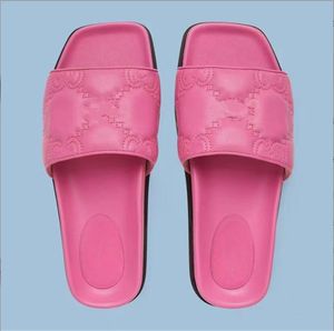 New Fashion Ladies Slippers Designer Flat Sandals Leather Casual Beach Flip-flops 35-45