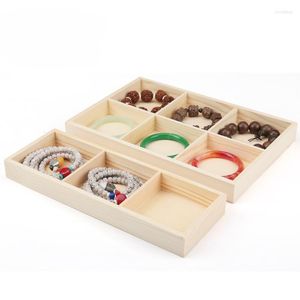 Jewelry Pouches Fashion Display Tray Wood Bracelets Ring Earrings Pendant Dispaly Box