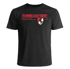 Magliette da uomo US Army 11th Armored Cavalry Regiment T-Shirt Cotone O-Collo Estate Manica corta Casual Uomo Taglia S-3XL