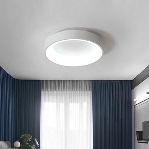 Moderna LED -taklampor fixturer ihåliga sovrumscirkel vardagsrum svarta ljuskronor lampa med fjärrkontrollstudie 3Color 0209