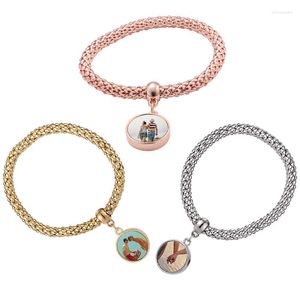 Bağlantı Bilezikler Moda Bileklik Erkek Kadın Mücevher Süblimasyon Boş Bangles Po Logo DIY Zincir Alaşım Anneler Gün 10 PCS/LOT A0041