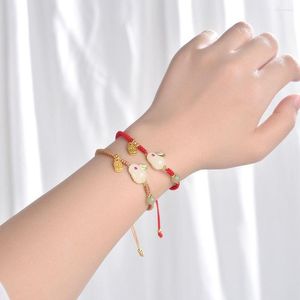 Charm Bracelets Imitation Hetian Jade Ancient Style For Girls Hand Jewerly Women Chinese Korean Bangles Wristbands