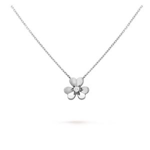 Frivole Pendant 3 Leaf Clover Specifications Multiple Styles Rose Gold Sier Crystal Diamond Necklace Mini Small