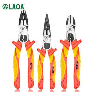 Hand Tools LAOA Insulated Pliers Set Needle Nose Wire Cutters Crimping Cable Shearing Withstand Voltage 1000V German VDE Certification 230210