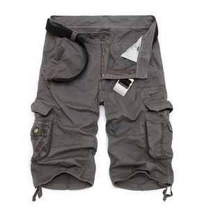 Erkek şort erkek askeri kargo şort markası ordu kamuflaj taktik şort erkek pamuk gevşek iş rahat kısa pantolon artı boyut 230209