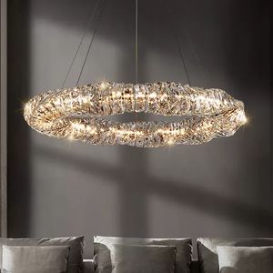 İtalyan Parlayan Kristal Kolye Lambaları Amerikan Modern Romantik Lüks Kolye Işıkları Fikstür Avrupa Yuvarlak Art Deco Yemek Odası Droplight Ev Kapalı Aydınlatma