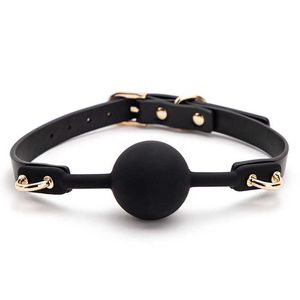 NXY Erwachsene Spielzeug BLACKWOLF Paar Silikonknebel BDSM Bondage Fesseln Offener Mund Sex Ball Harness Strap für Frauen Zubehör 1201