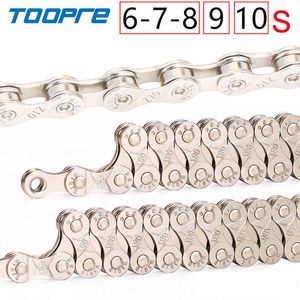 Cykelkedja Single Speed ​​6 7 8 9 10 11 12Sped Velocidade MTB Road Bike Parts Chains 116L Silver DEL Missing Link 0210