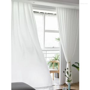 Zasłony Białe Zasłony tiulowe do salonu sypialnia dekoracja kuchnia szyfon solidny, czerna tkanina z zasłony Drape Home Decor