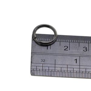 Anahtarlıklar 100 mini küçük 0,5 inç 12.5mm 304 paslanmaz çelik açılı kenar çember bölünmüş anahtar halkaları Keycahins diy balıkçılık