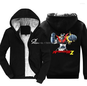 Felpe con cappuccio da uomo Mazinger Z Felpa Marchio di abbigliamento Harajuku Uomo Addensare Tenere al caldo Felpa con cappuccio 3d Cool Jacket Top Streetwear