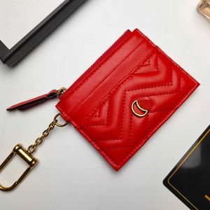 Brand Designer Change Purse Card pack Handbag piece Card Womens Small and Ultra-thin Mini Exquisite High-beauty Sewing V-shaped Net Red Factory Direct Sale