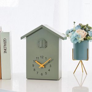 Wall Clocks Horloge Murale Fashion Trendy Plastic Cuckoo Clock Decor Bird Voices Call Pendulum House Digital Home